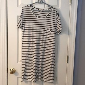 J crew striped cotton dress